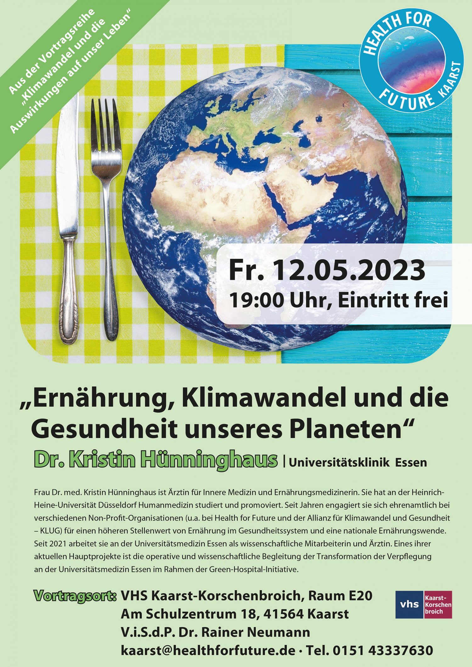 H4F-Kaarst_PLAKAT-2023-05_DINA4_03.indd Ernährung, Klimawandel und die Gesundheit unseres Planeten